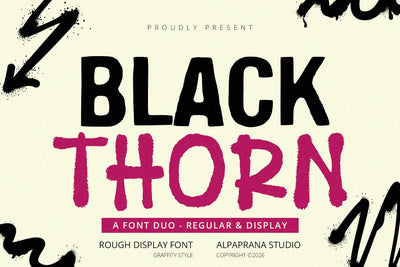 Black Thorn - Font Duo Font Alpaprana Studio 