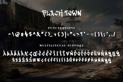 Black Town Font Prasetya Letter 