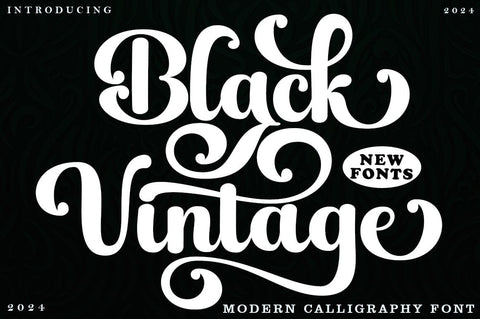 Black Vintage Script Font muhammadzeky 