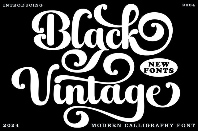 Black Vintage Script Font muhammadzeky 