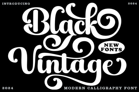 Black Vintage Script Font muhammadzeky 