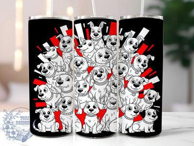 Black & White Abstract Dog Tumbler Wrap, Black and White, Abstract Art, Modern Design, Creative Style, Tumbler Wrap, Sublimation Design Sublimation ToriDesigns 