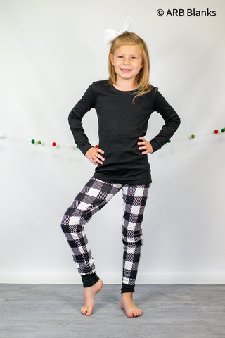 Black & White Plaid Family Pajama Collection | Blanks for HTV and T Shirt Transfers Physical ARB Blanks 