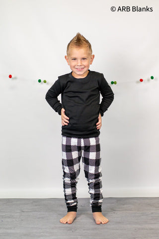 Black & White Plaid Family Pajama Collection | Blanks for HTV and T Shirt Transfers Physical ARB Blanks 