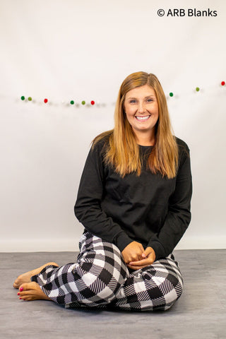 Black & White Plaid Family Pajama Collection | Blanks for HTV and T Shirt Transfers Physical ARB Blanks Adult S 