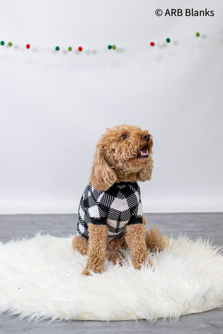Black & White Plaid Family Pajama Collection | Blanks for HTV and T Shirt Transfers Physical ARB Blanks Dog XS 