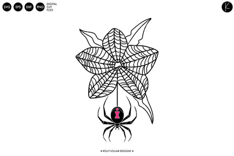 Black Widow Flower SVG Kelly Lollar Designs 