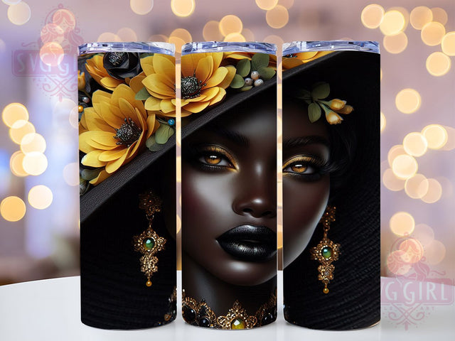 Black Woman Art Afro Beauty Melanin Queen Tumbler Wrap, Afro Art Tumbler, Melanin Queen Design, 20oz Sublimation PNG, Black Beauty Wrap, Artistic Black Woman, African American Art Tumbler Sublimation SvggirlplusArt 