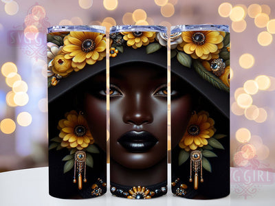 Black Woman Art Afro Beauty Melanin Queen Tumbler Wrap, Afro Art Tumbler, Melanin Queen Design, 20oz Sublimation PNG, Black Beauty Wrap, Artistic Black Woman, African American Art Tumbler Sublimation SvggirlplusArt 