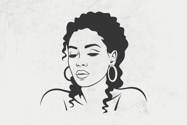 Black Woman Braids SVG: Afro Queen SVG DesignDestine 