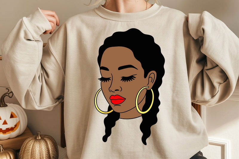 Black Woman Braids SVG: Afro Queen Svg Files SVG DesignDestine 