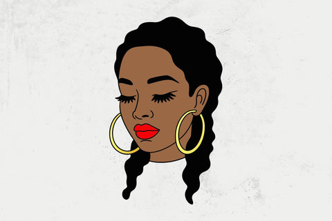 Black Woman Braids SVG: Afro Queen Svg Files SVG DesignDestine 