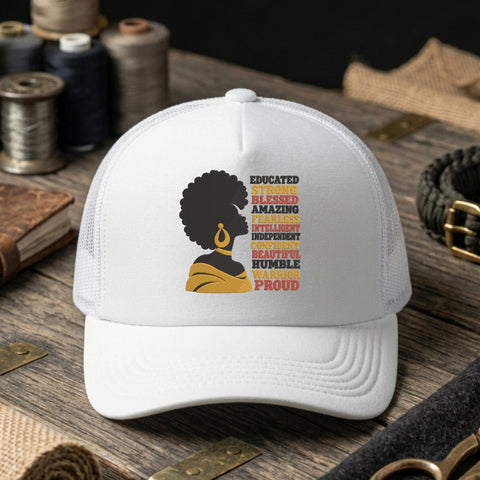 Black Woman Empowerment Embroidery Design – Educated Strong Blessed Proud Afro Queen Inspirational Machine Embroidery File Embroidery/Applique DESIGNS PatternFeed8 
