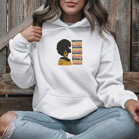 Black Woman Empowerment Embroidery Design – Educated Strong Blessed Proud Afro Queen Inspirational Machine Embroidery File Embroidery/Applique DESIGNS PatternFeed8 