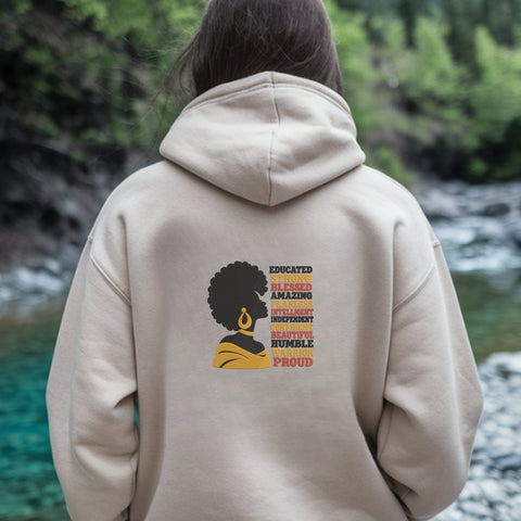 Black Woman Empowerment Embroidery Design – Educated Strong Blessed Proud Afro Queen Inspirational Machine Embroidery File Embroidery/Applique DESIGNS PatternFeed8 