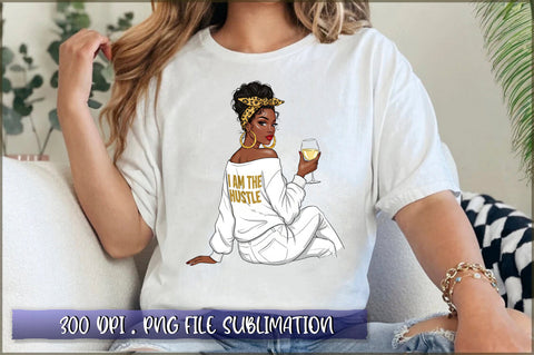 Black Woman Girl Boss PNG Sublimation Shetara Begum 