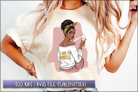 Black Woman Girl Boss PNG Sublimation Shetara Begum 