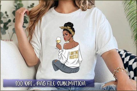 Black Woman Girl Boss PNG Sublimation Shetara Begum 