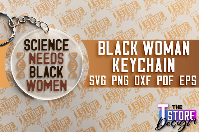 Black Woman Keychain | Women Power SVG | Beauty SVG Design SVG The T Store Design 
