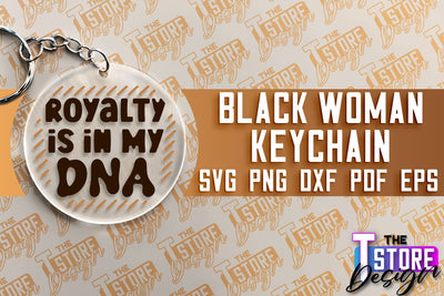 Black Woman Keychain | Women Power SVG | Beauty SVG Design SVG The T Store Design 