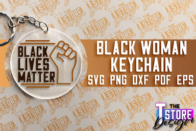 Black Woman Keychain | Women Power SVG | Beauty SVG Design SVG The T Store Design 