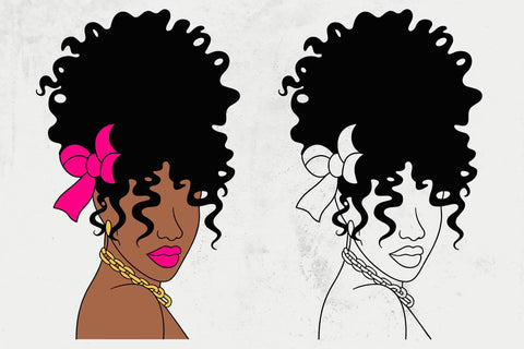 Black Woman Locs SVG: Afro Silhouette , Black Girl SVG, Black Woman SVG, Black History Month SVG, Woman Svg, Afro Woman Svg File Silhouette, Cricut Svg SVG DesignDestine 