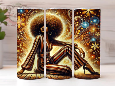 Black Woman Melanin Magic African Tumbler, 20oz Sublimation Wrap, African American Drinkware, Culturally Inspired Tumbler, Black Girl Magic Tumbler, Ethnic Pride Tumblers Sublimation Lara' s Designs 