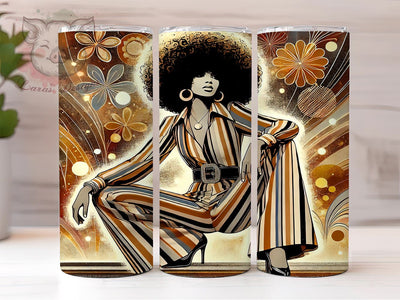 Black Woman Melanin Magic African Tumbler, 20oz Sublimation Wrap, African American Drinkware, Culturally Inspired Tumbler, Black Girl Magic Tumbler, Ethnic Pride Tumblers Sublimation Lara' s Designs 