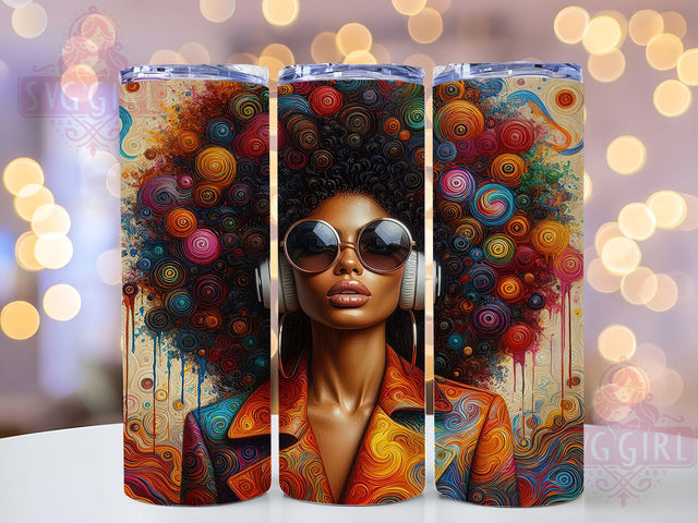 Black Woman Melanin Strong Empowerment Tumbler Wrap, Melanin Strong Wrap, Empowered Woman Design, 20oz Sublimation PNG, Strong Black Woman, Melanin Queen Tumbler, African American Pride Wrap Sublimation SvggirlplusArt 
