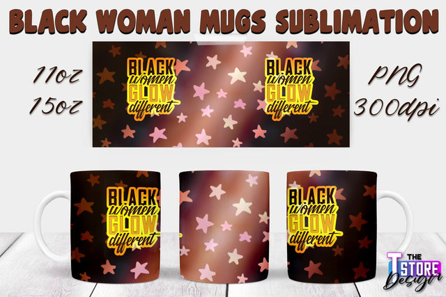 Black Woman Mug Design | Strong Quotes | Mug 11 oz 15 oz | PNG File v.1 Sublimation The T Store Design 