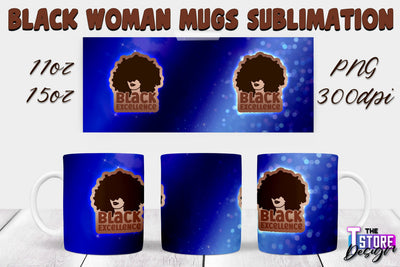 Black Woman Mug Design | Strong Quotes | Mug 11 oz 15 oz | PNG File v.1 Sublimation The T Store Design 