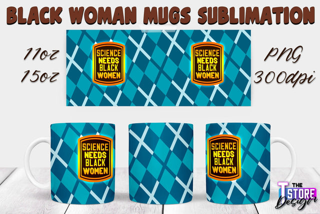 Black Woman Mug Design | Strong Quotes | Mug 11 oz 15 oz | PNG File v.2 Sublimation The T Store Design 