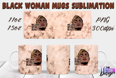 Black Woman Mug Design | Strong Quotes | Mug 11 oz 15 oz | PNG File v.2 Sublimation The T Store Design 