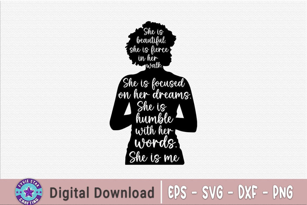 Black woman Quote SVG, Black Girl Magic Design - So Fontsy