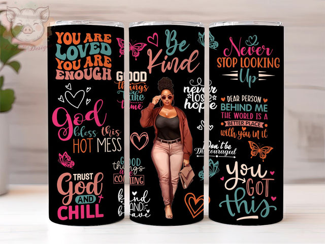 Black Woman Quotes Sublimation Tumbler PNG 20oz Skinny Tumbler, Melanin Strong Woman 20oz Tumbler Png, Sublimation Design, Digital, Digital Download PNG Sublimation Lara' s Designs 
