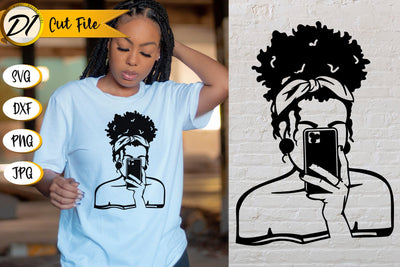 Black Woman SVG. Black Girl Paper Cut. African Woman SVG Evgenyia Guschina 