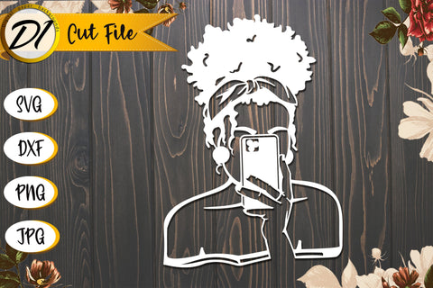 Black Woman SVG. Black Girl Paper Cut. African Woman SVG Evgenyia Guschina 