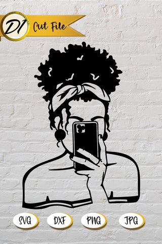 Black Woman SVG. Black Girl Paper Cut. African Woman SVG Evgenyia Guschina 