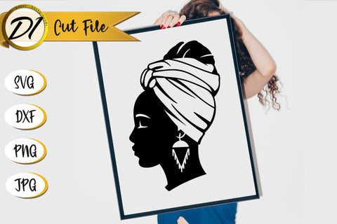 Black Woman SVG. Black Girl Paper Cut. Afro Woman SVG Evgenyia Guschina 
