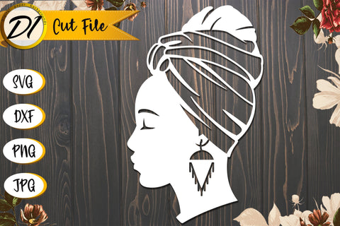 Black Woman SVG. Black Girl Paper Cut. Afro Woman SVG Evgenyia Guschina 