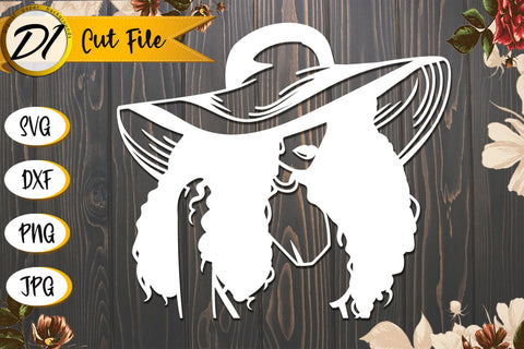 Black Woman SVG. Black Girl Paper Cut. American Woman SVG Evgenyia Guschina 