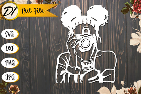 Black Woman SVG. Black Girl Paper Cut SVG Evgenyia Guschina 