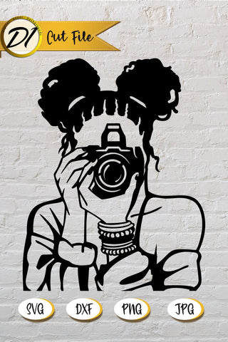 Black Woman SVG. Black Girl Paper Cut SVG Evgenyia Guschina 