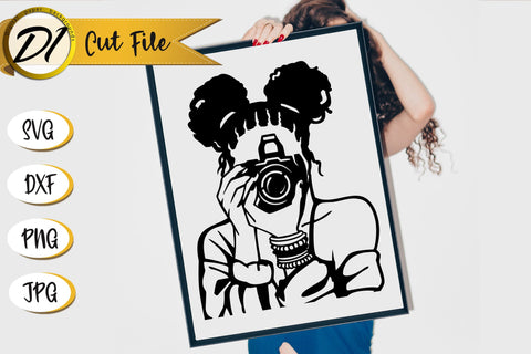 Black Woman SVG. Black Girl Paper Cut SVG Evgenyia Guschina 