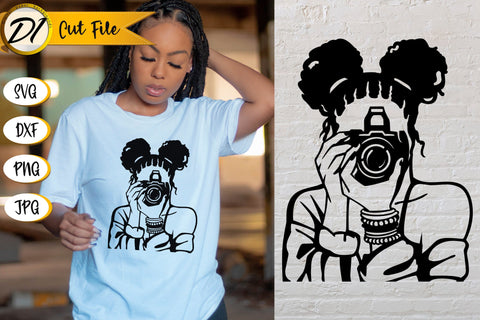 Black Woman SVG. Black Girl Paper Cut SVG Evgenyia Guschina 