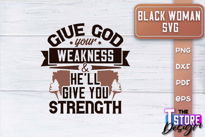 Black Woman SVG | Women Power SVG | Beauty SVG Design v.1 SVG The T Store Design 