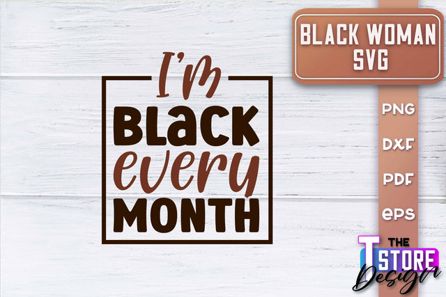 Black Woman SVG | Women Power SVG | Beauty SVG Design v.1 SVG The T Store Design 