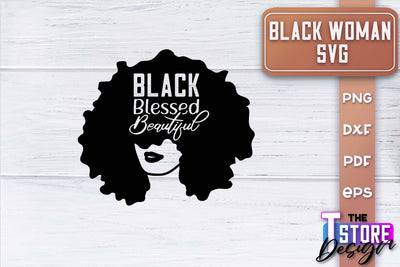 Black Woman SVG | Women Power SVG | Beauty SVG Design v.1 SVG The T Store Design 