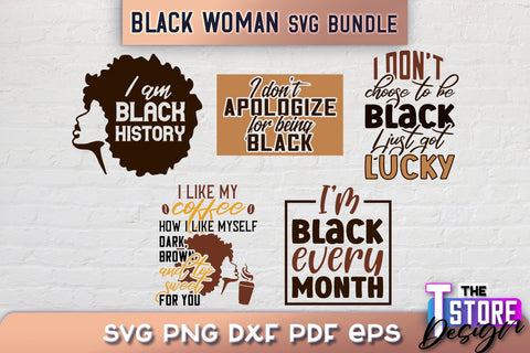 Black Woman SVG | Women Power SVG | Beauty SVG Design v.1 SVG The T Store Design 