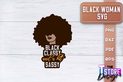 Black Woman SVG | Women Power SVG | Beauty SVG Design v.1 SVG The T Store Design 